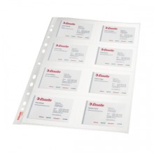 Sleeve Esselte, A4, 105 microns, for business cards, 8 pockets 10pcs. 0810-004