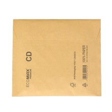Конверт в мягкой обложке 200×175 (180×165), 100% PAP, коричневый, CD